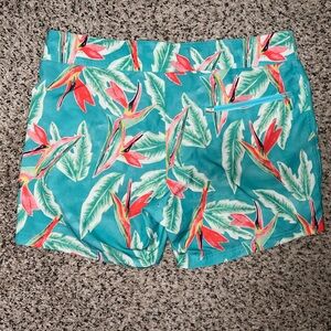 Chubbies Tropical Print Women's Shorts - Teal and Red